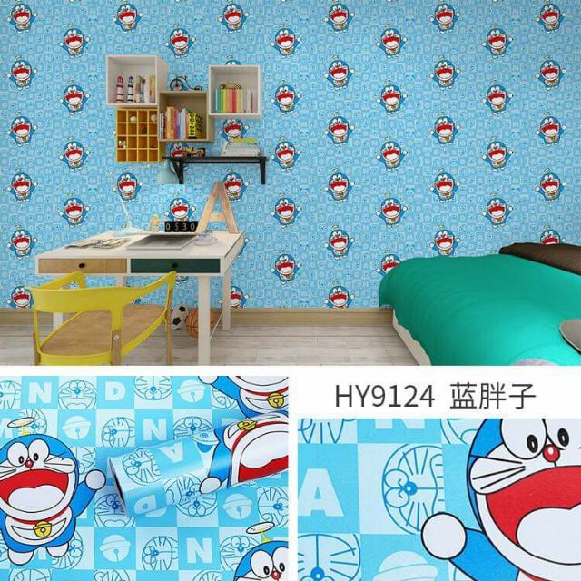 10m giấy dán tường Doraemon chữ cái