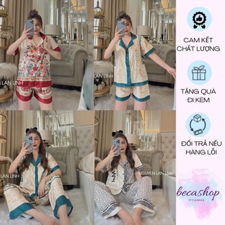 Bộ ngủ lụa latin cộc dài hàng thiết kế mác SAM