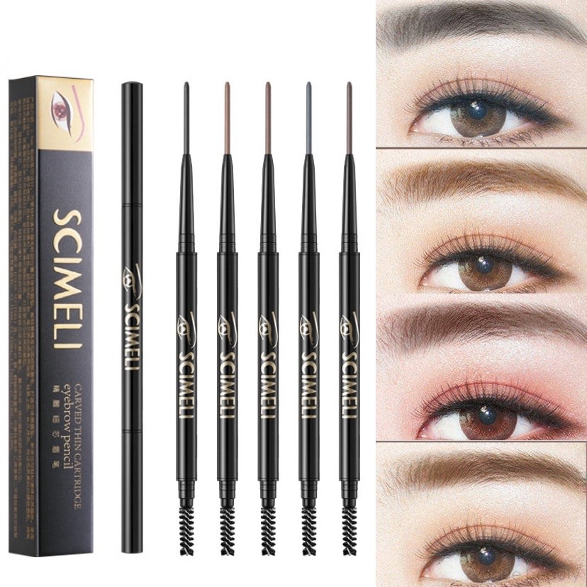 Bút Kẻ Lông Mày 5 Màu Tự Nhiên Lâu Trôi Chống Thấm Nước Cho Người Mới Bắt Đầu
