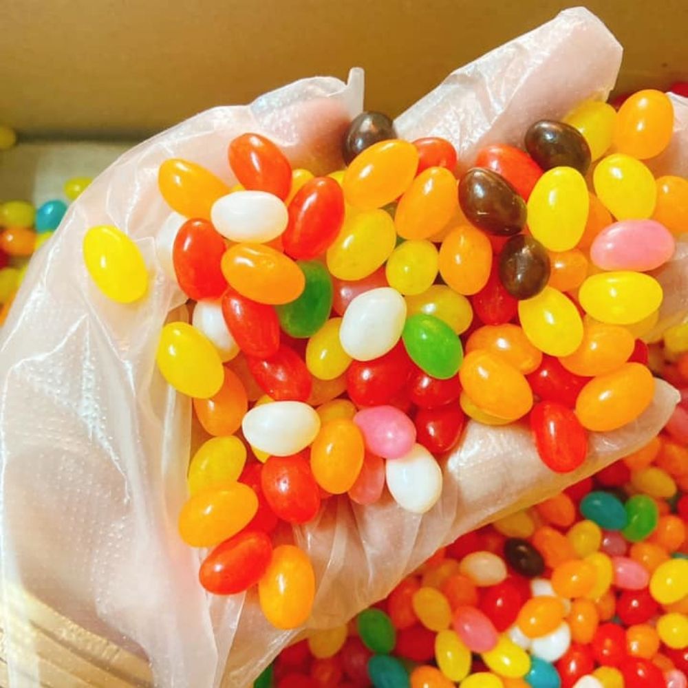 Kẹo bi trái cây dẻo 7 màu Kenmart siêu ngon, vị chua ngọt, hộp 500gram, đồ ăn vặt ngon giá rẻ