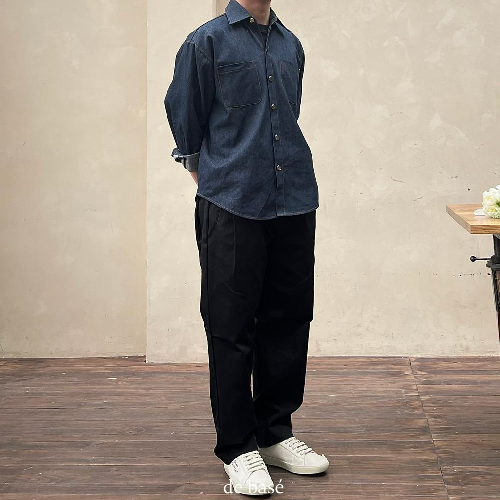 Áo Sơmi Denim -Oversize Denim Shirt - De Basé