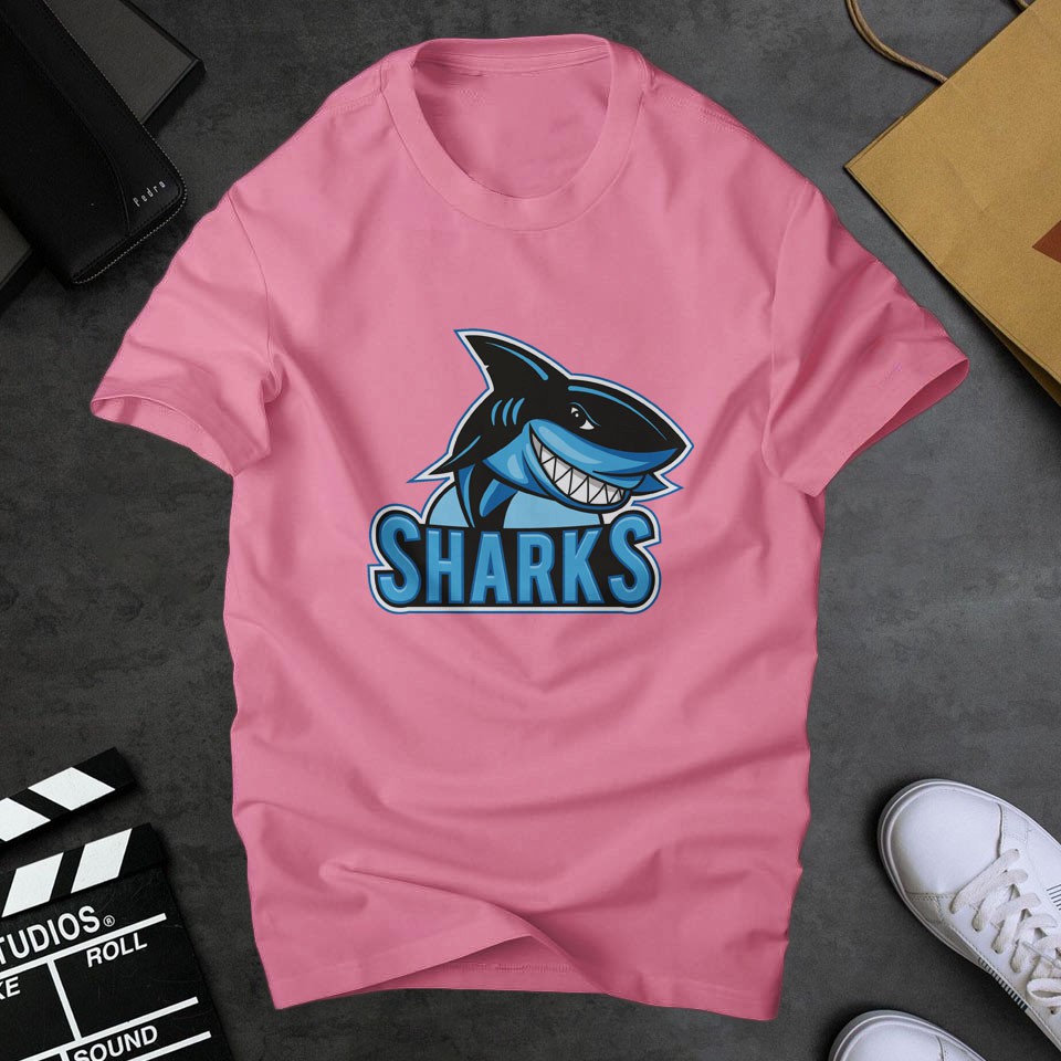Áo Phông Nam Nữ Shark In Hình Cá Mập kỹ thuật số sắc nét ,chất vải cotton dày dặn co giãn tốt | ur sport
