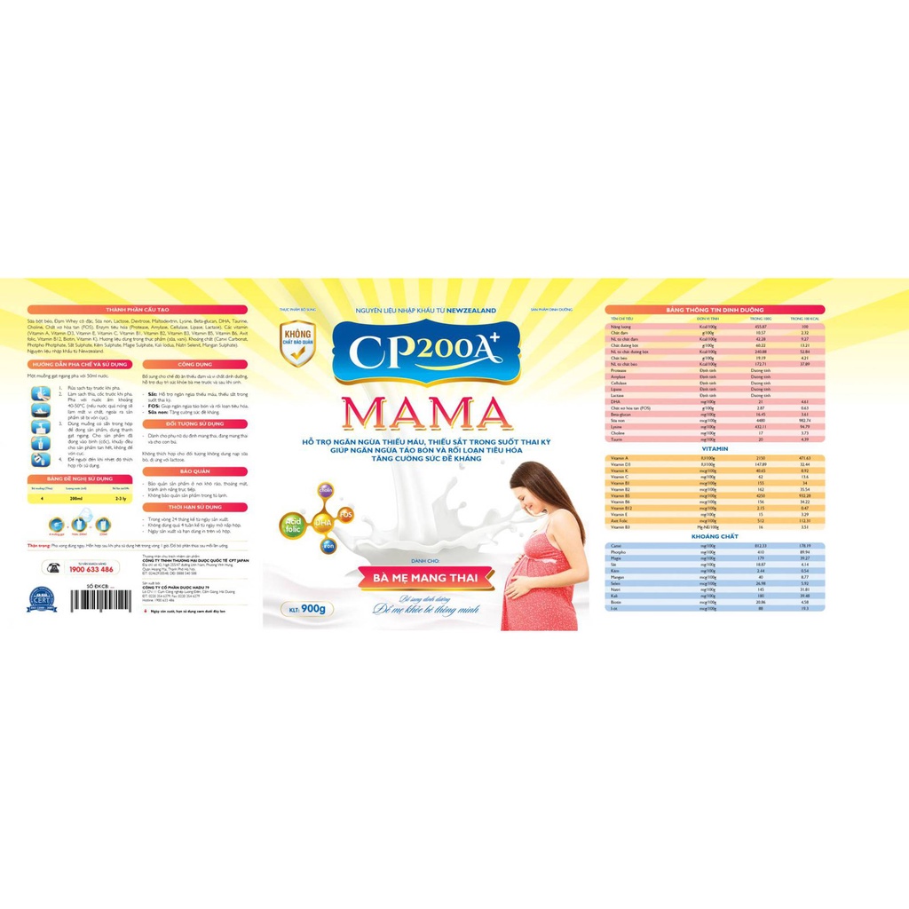 Sữa Bầu CP200A+ MAMA - Bổ Sung Dinh Dưỡng Để Mẹ Khỏe Và Bé Thông Minh