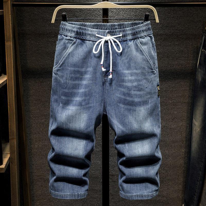 Quần Jeans Lửng 7 Tấc Dáng Ôm Phong Cách Hàn Quốc Cho Nam