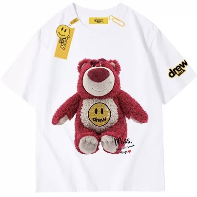 ÁO THUN TAY LỠ ĐỜ RÊU GẤU ĐỎ FORM UNISEX NAM NỮ
