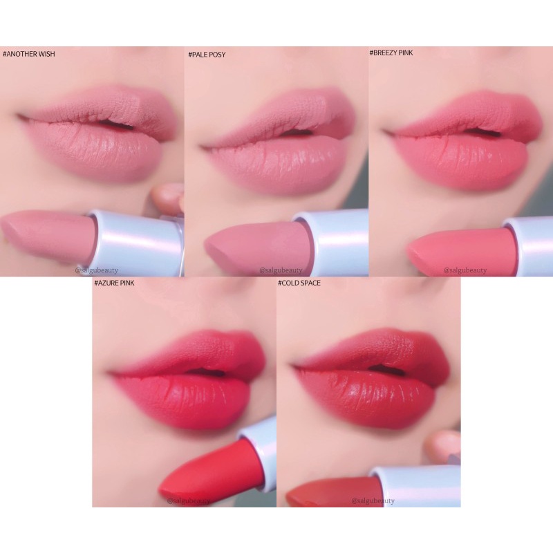 Son thỏi lì 3CE Summer Radiance Collection vỏ xanh