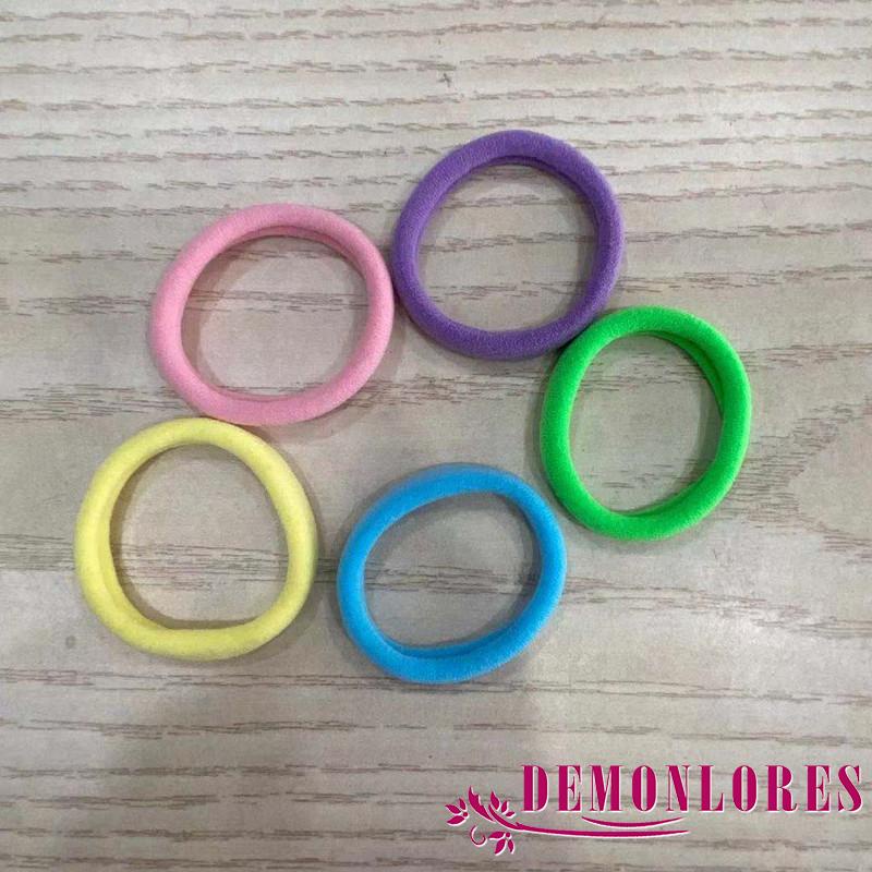 Dây buộc tóc co giãn màu kẹo không đường may thời trang cho nữ