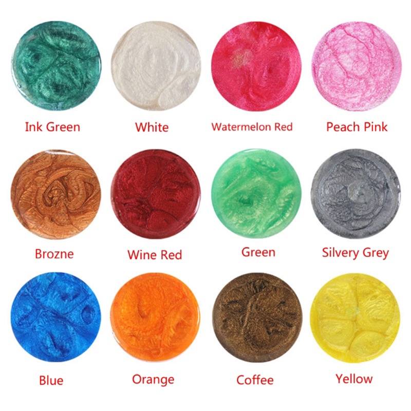 Set 24 bột khoáng mica ngọc trai tự nhiên dùng trang trí phụ kiện/ mỹ phẩm nhựa resin epoxy