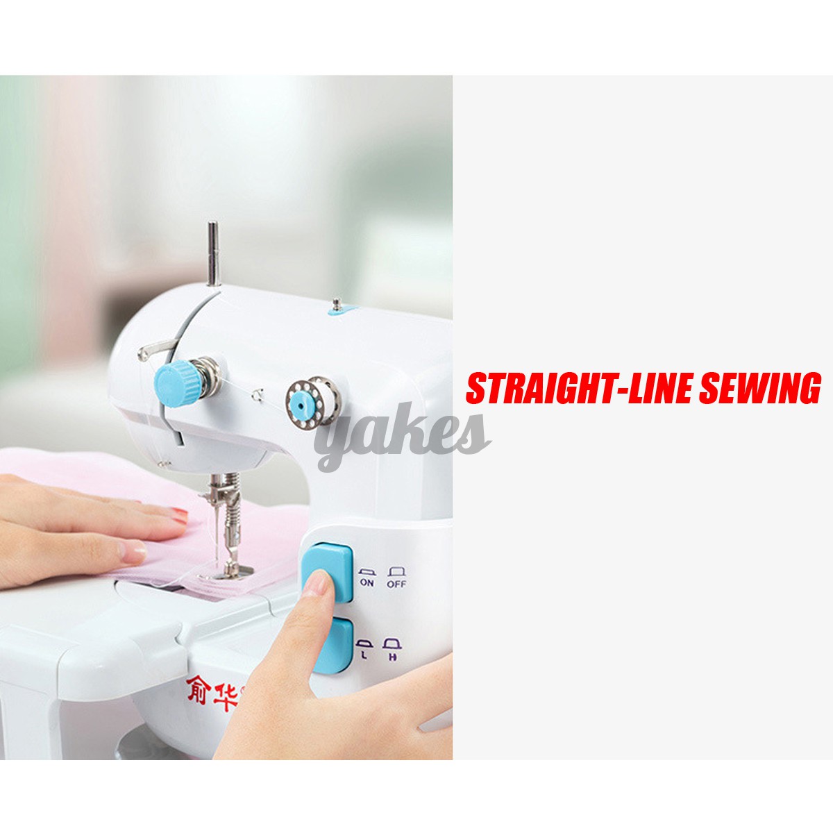 2 Speed Desktop Electric Mini Automatic Thread Sewing Machine Household Tailor YAKES