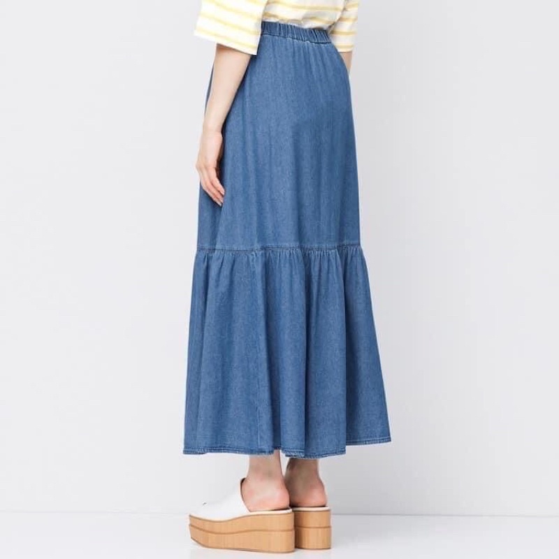 Chân váy denim Gu nhật xs