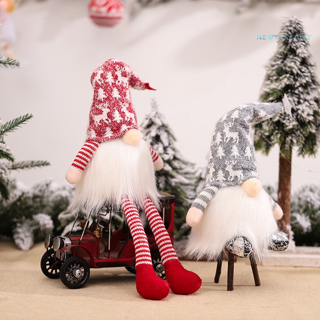 Búp bê nhồi bông có đèn hình chú lùn dễ thương trang trí giáng sinh