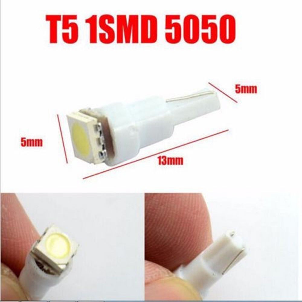 20 đèn LED T5 58 70 74 1smd ánh sáng trắng cho bảng điều khiển xe ô tô