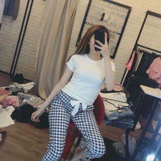 Quần baggy kẻ thôi kt