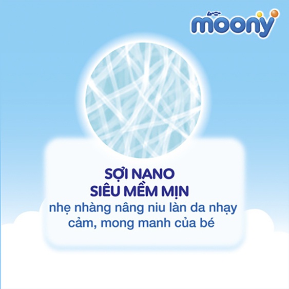 Tã dán sơ sinh Moony dưới 5kg 90 miếng