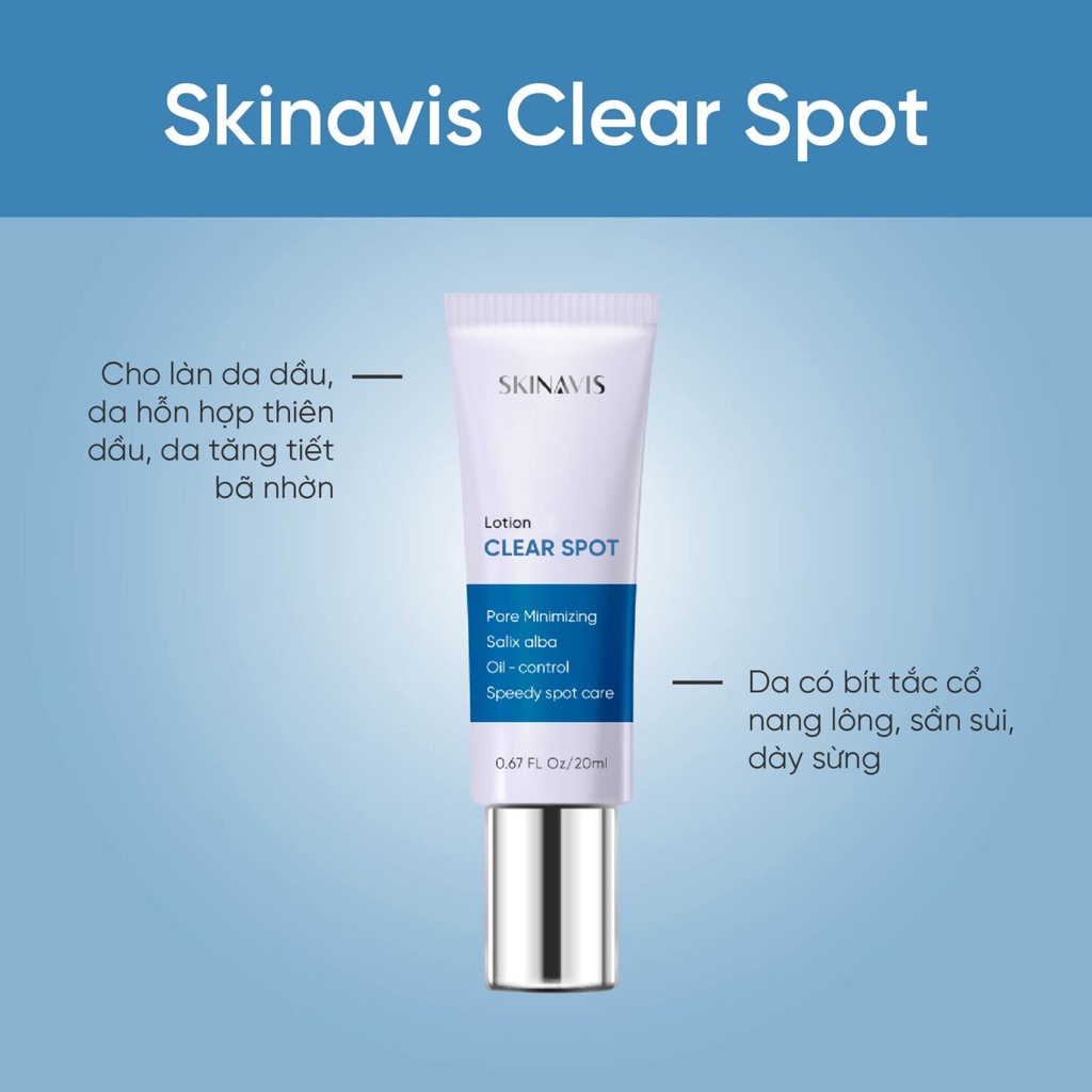 Skinavis Clear Spot Lotion – Kiểm soát Mụn đầu đen và dầu nhờn