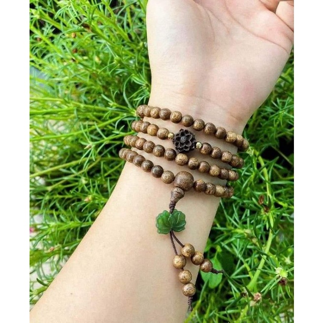 Chuỗi 108 Hạt Trầm Tốc 6 Ly Mix Sen Chamr NgọcBích- N40 | BigBuy360 - bigbuy360.vn