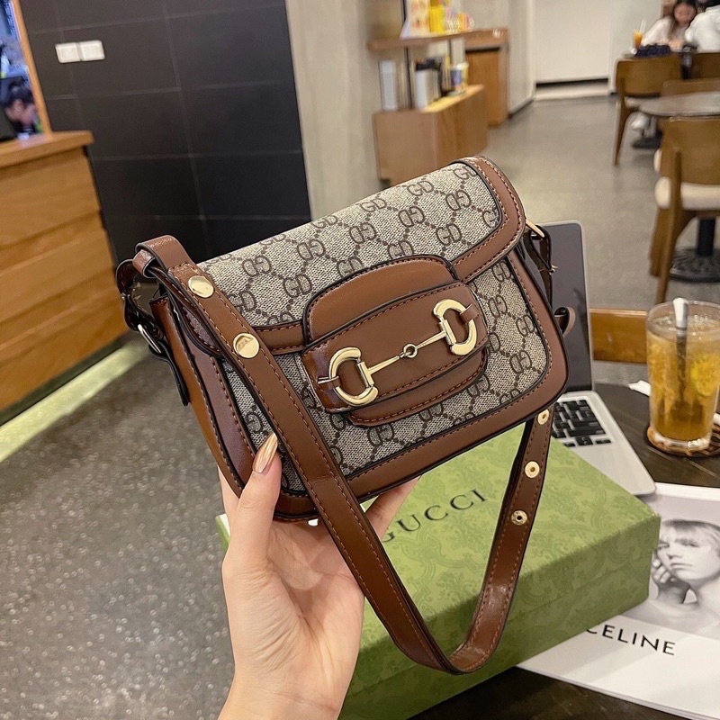 TÚI XÁCH NỮ, Túi Đeo Vai Quai Bấm Size 18cm Mẫu Mới 2022