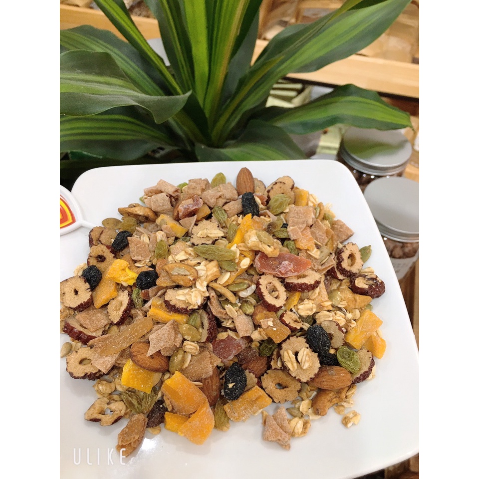 Hạt dinh dưỡng mix 12 loại Tâm Bảo hũ 500g, ngũ cốc granola ăn kiêng giảm cân tốt cho người tập gym, yoga, bà bầu