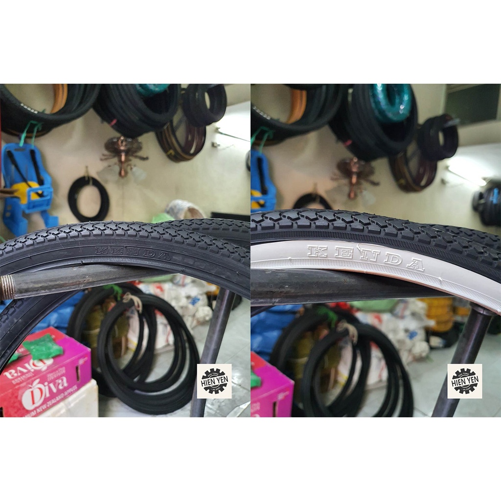 Bộ săm lốp xe đạp chính hãng KENDA cào cào, mini, thống nhất, asama 24/26/27 x 13/8 - 37-540/590/630 - 600/660/700