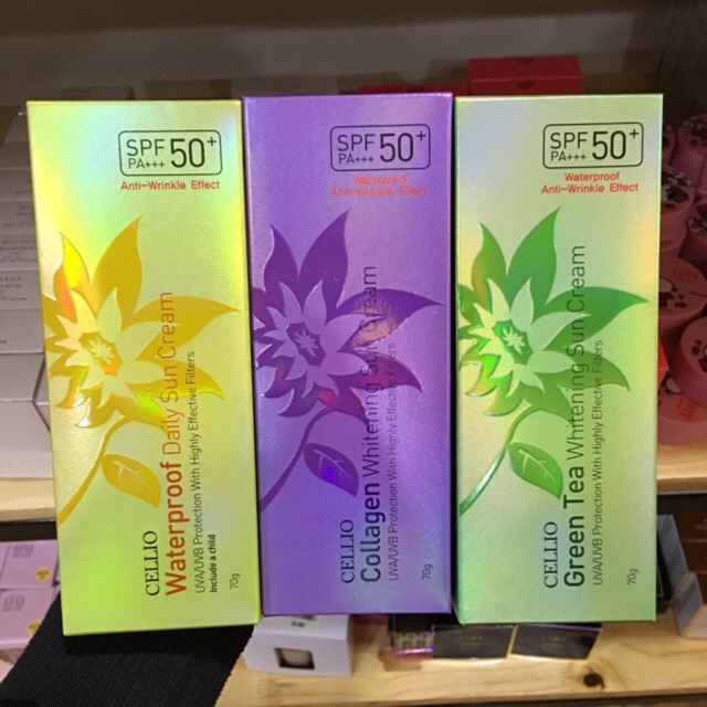 Kem chống nắng 💋FREESHIP💋 Kem chống nắng trắng da chống nước CELLIO SPF50+PA+++ | BigBuy360 - bigbuy360.vn