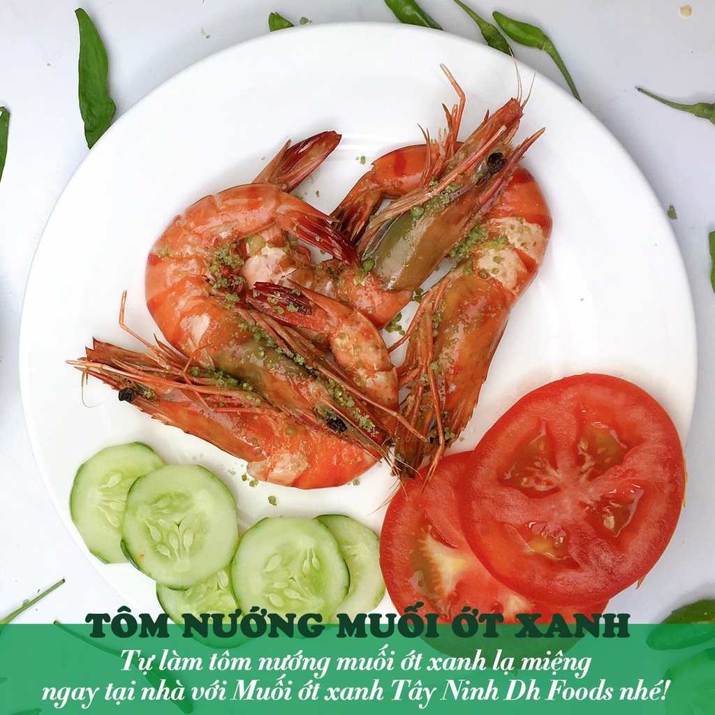 Muối ớt xanh Tây Ninh Dh Foods muối chấm hoa quả thơm nồng riêng biệt 60gr