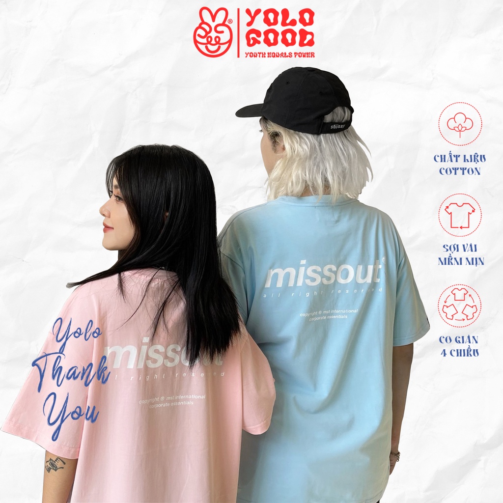 Áo Thun Cotton Unisex Form Rộng Tay Lỡ Oversize BASIC MISSOUT SS5