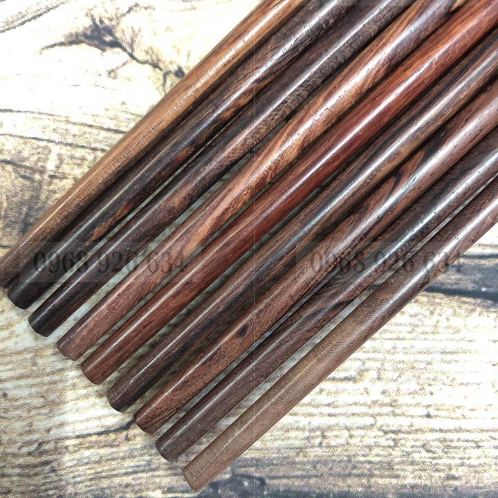 Đũa ăn cơm ☘FREESHIP☘ Bộ 10 đôi đũa gỗ cẩm chống mốc siêu bền hàng cao cấp
