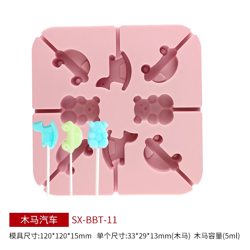 Khuôn Silicone Làm Kẹo Mút / Sô Cô La Hình Hoa Hồng / Bươm Bướm Xinh Xắn