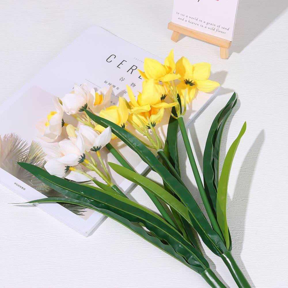 Nhánh 6 Bông Hoa Thủy Tiên Giả Trang Trí Phòng Khách / Tiệc Cưới