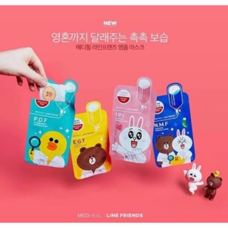 Mặt Nạ Gấu Thỏ Vịt MEDIHEAL LINE FRIENDS N.M.F AQUARING AMPOULE MASK