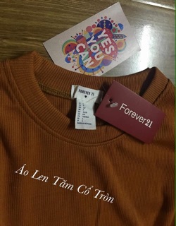 Áo len tăm cổ tròn