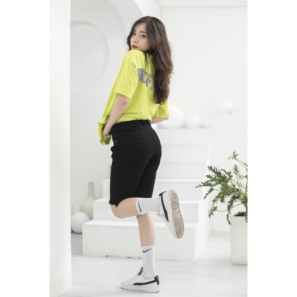 Quần Shorts ngố đen cá tính JEAGO_M256