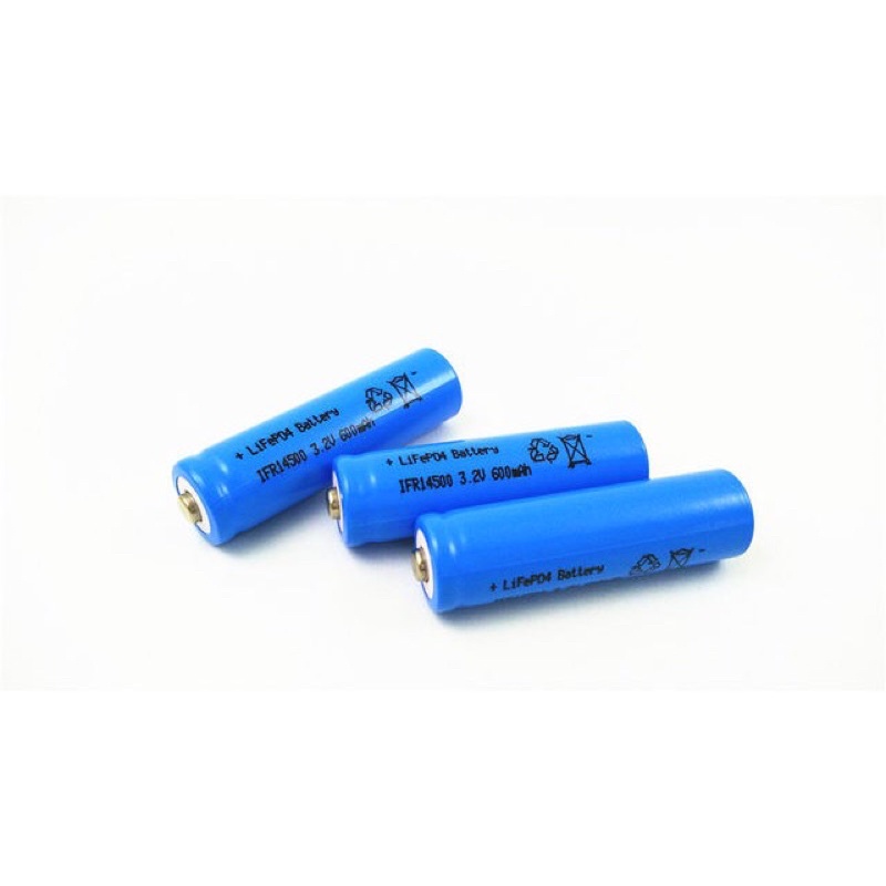 Pin sạc Lithium ion 14500  màu xanh nước biển