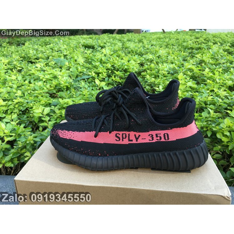 Giày Sneaker, giày thể thao big size cỡ lớn EU:45-46 cho nam chân to - 350v2 Black Red