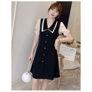Váy cho con bú, dáng suông A, phối tay điệu đà, sau sinh cho con ti mặc thon gọn