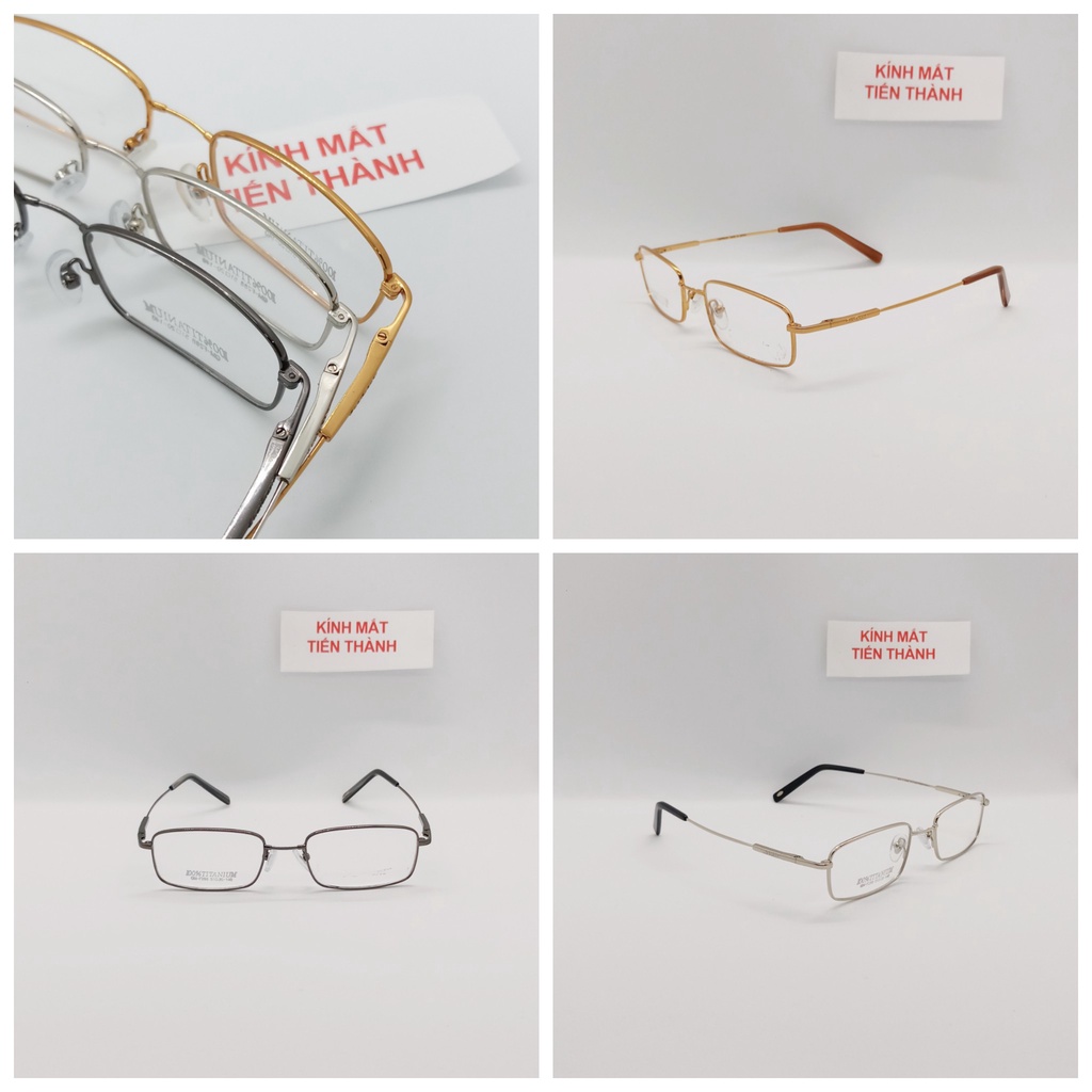 Gọng Kính Titan Dẻo F268 Cả Viền Dáng Vuông Mảnh  - Kính Mắt Tiến Thành