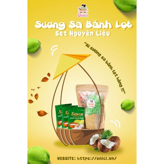 Chè sương sa bánh lọt Bếp Của Mẹ Onici set nguyên liệu chè sương sa bánh lọt loại 1 thượng hạng