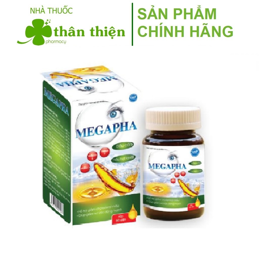 Megapha- Hỗ trợ giảm cholesterol máu, giảm xơ vữa động mạch (lọ 60 viên)