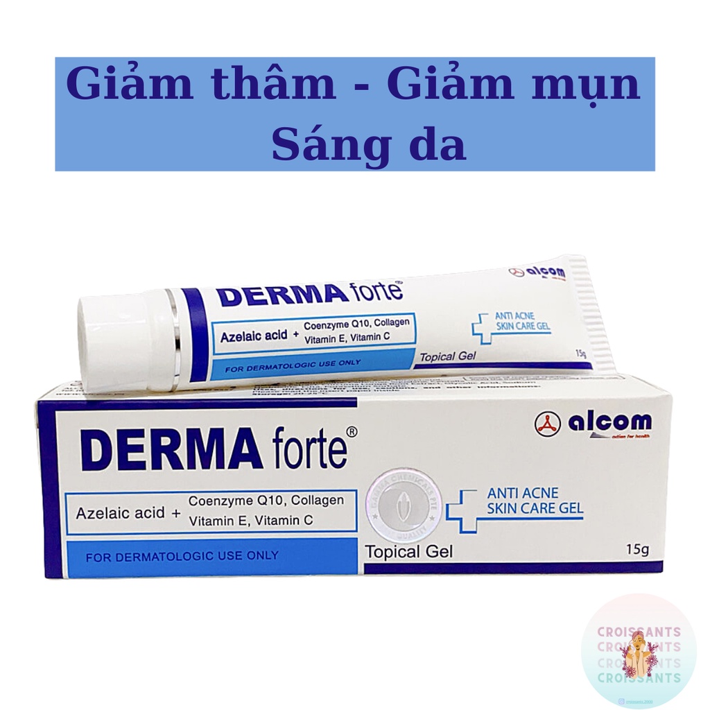 [CHÍNH HÃNG] Derma Forte Gel 15g - Giảm Mụn Trứng Cá, Ngừa Thâm, Mờ Sẹo, Dưỡng Da