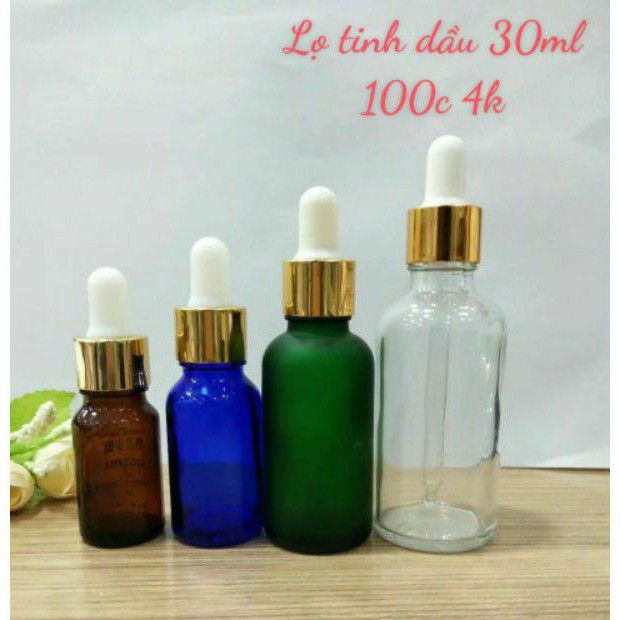 [30ml] Lọ đựng tinh dầu bóp giọt khoen vàng / chai lọ chiết mỹ phẩm