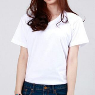 Áo thun trơn màu trắng siêu đẹp (cotton dày, mịn)