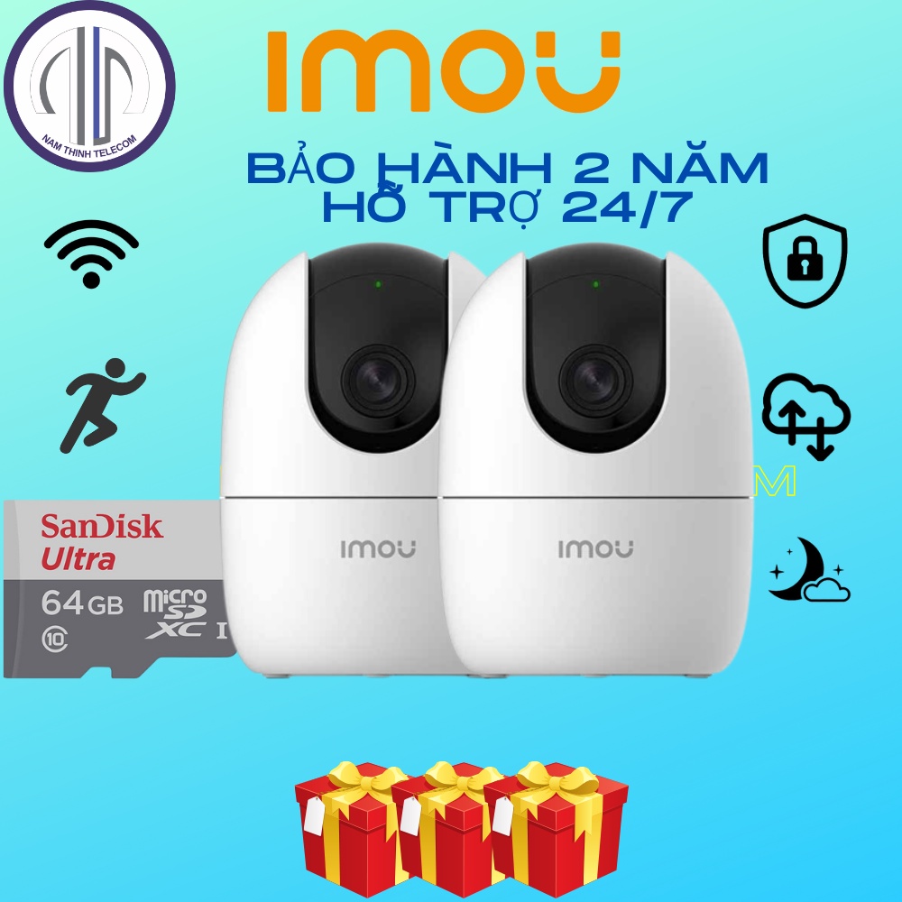 Camera không dây IMOU A22EP 2mp A42EP 4mp xoay 360 độ, báo trộm đàm thoại 2 chiều hàng chính hãng