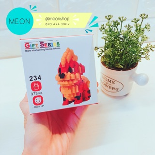 Mini Block | Đồ chơi xếp hình lego | - Growlithe (pokemon) -  373 miếng