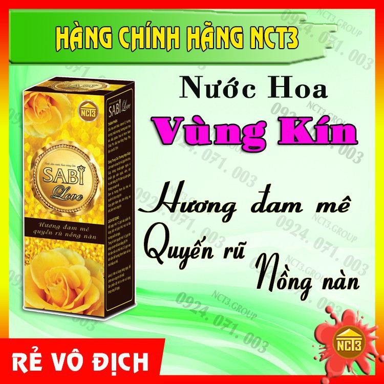 Nước Hoa Vùng Kín SABI LOVE (15ml)( Hàng chính hãng công ty NCT3 )
