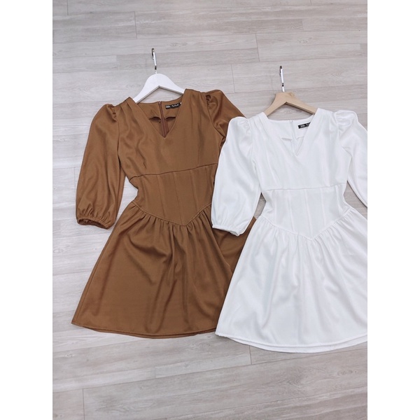 Váy lili coset cổ V