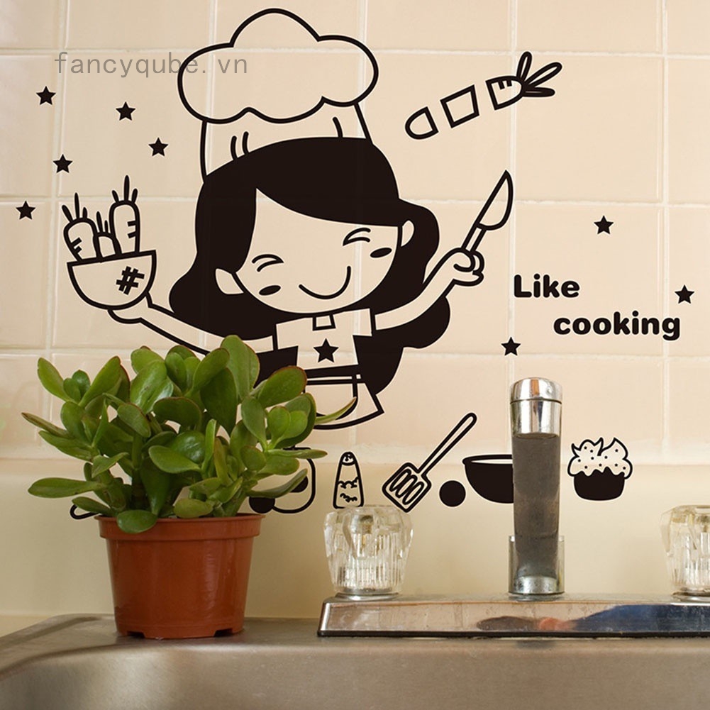 Sticker dán tường chống thấm nước họa tiết dễ thương