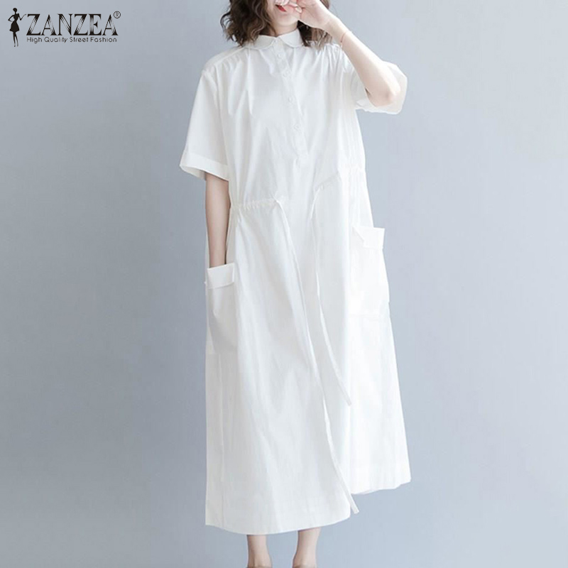 Đầm Maxi ZANZEA Cho Nữ Tay Ngắn Hợp Thời Trang | BigBuy360 - bigbuy360.vn