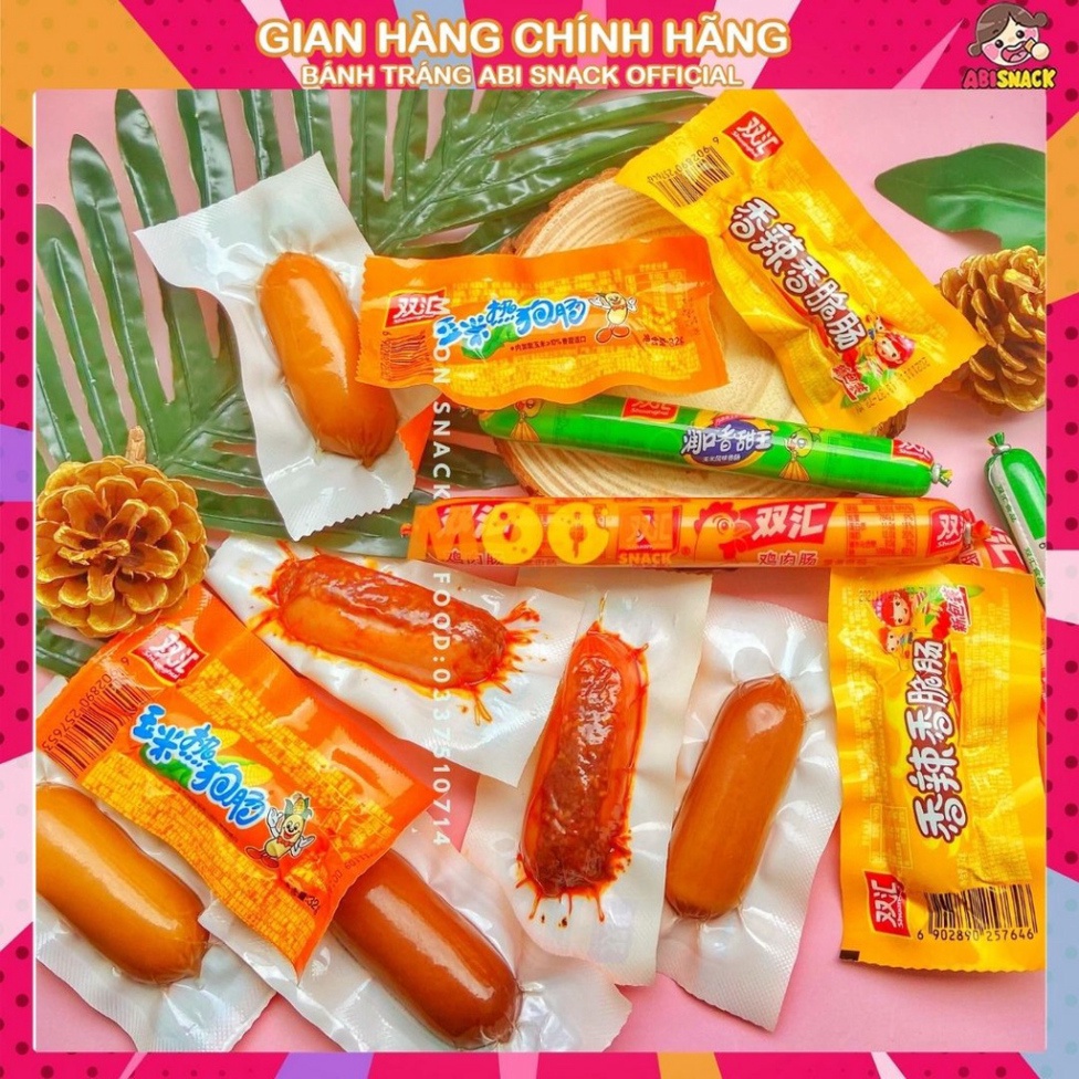 Xả Kho Xúc Xích Cay Tứ Xuyên Ăn Liền Thơm Ngon ăn vặt trung hoa 4 loại ngô/cay