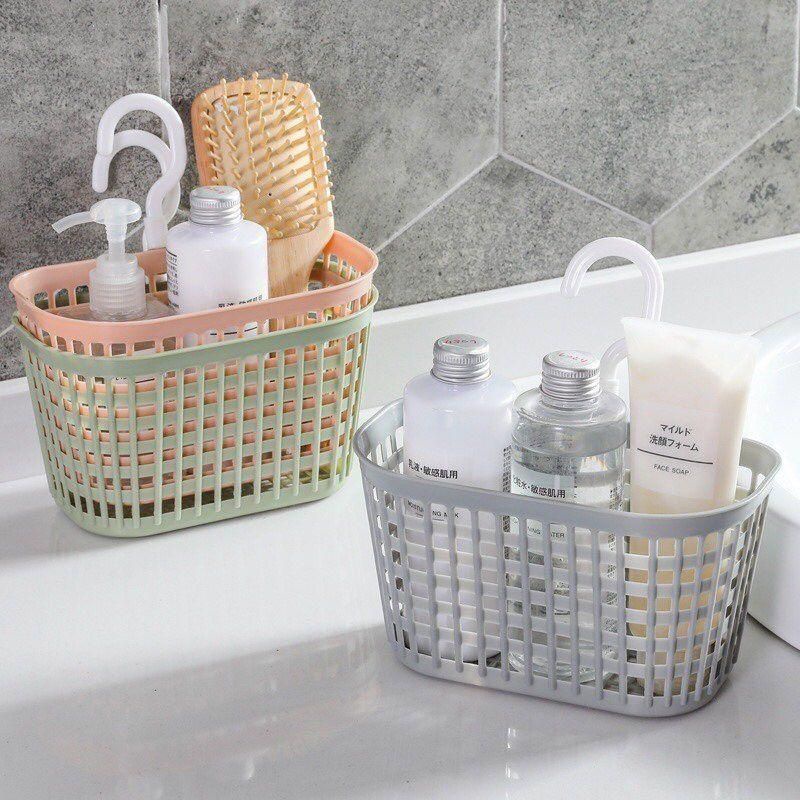 Rổ nhựa treo bồn rửa chén bát có móc câu:Việt nhật