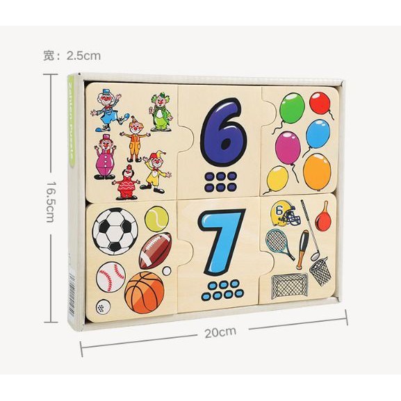 Đồ chơi trí tuệ gỗ an toàn cho trẻ,bộ ghép số giúp bé nhận biết về số,học đếm,định lượng cho bé,hàng đẹp-Shopmina123